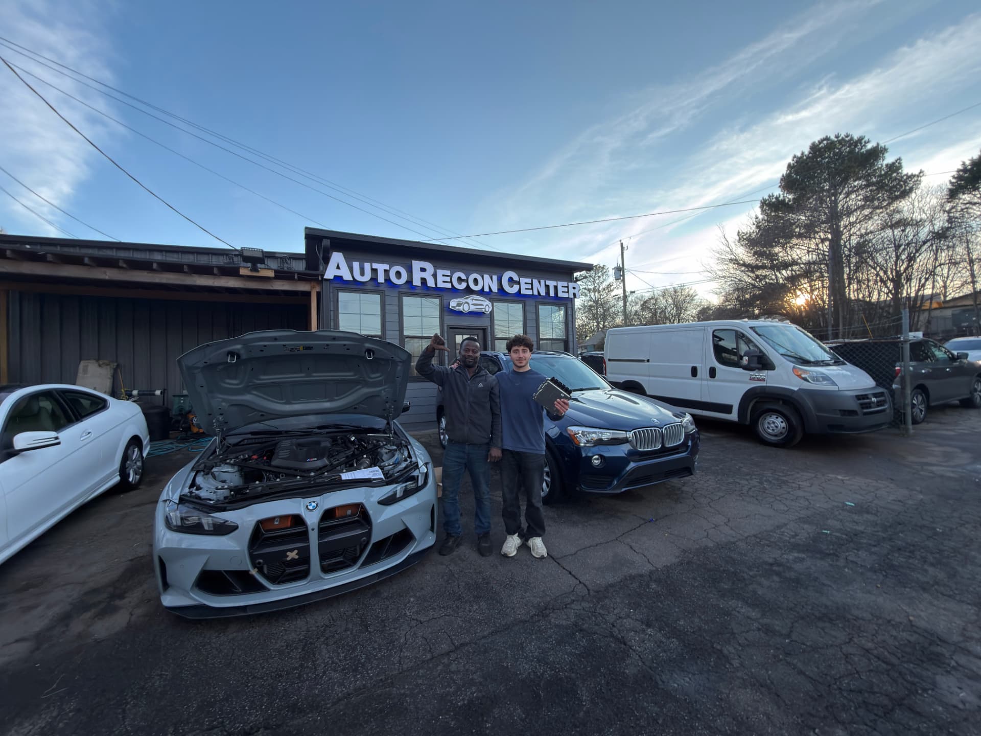 The Auto Recon Center shop in Lawrenceville, GA with a BMW M3 in for service
